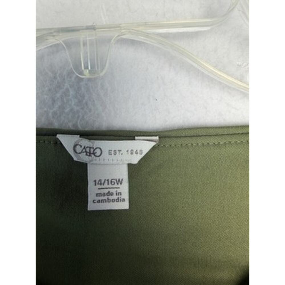 Womens Cato‘S Green Sequin Short Sleeved Party Blouse 14/16 Holiday Glamour ￼ - Picture 5 of 12